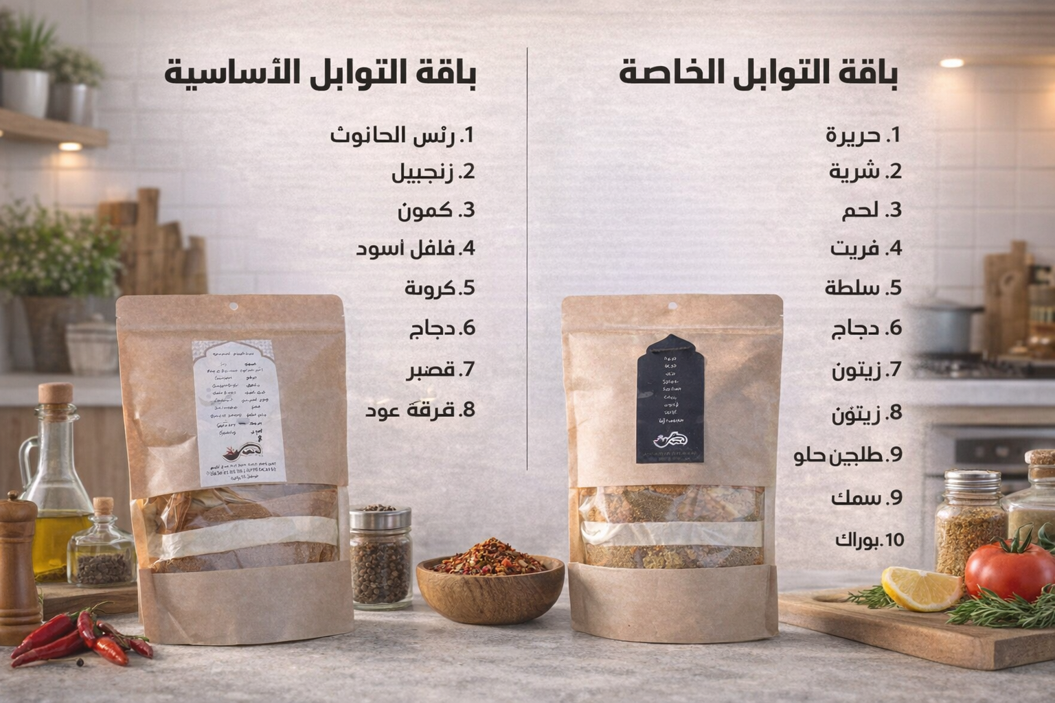 باقة توابل أساسية + الخاصة
